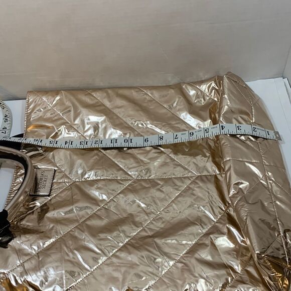 Victorias Secret rose gold tote with black canvas and rose gold straps/handles - Picture 5 of 8